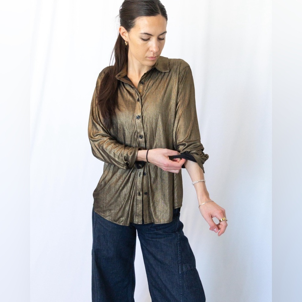 Gold Button Down - Picture 8 of 10